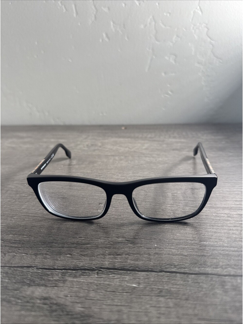 Burberry Eyeglasses Black Full Rim B2334 3001 Plaid 55-18-145 FRAMES ONLY